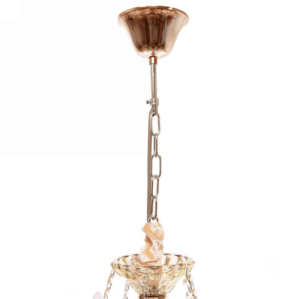 Люстра подвесная в стиле барокко "Armonia" 5*40Вт 25-S9006 со стеклянными основаниями