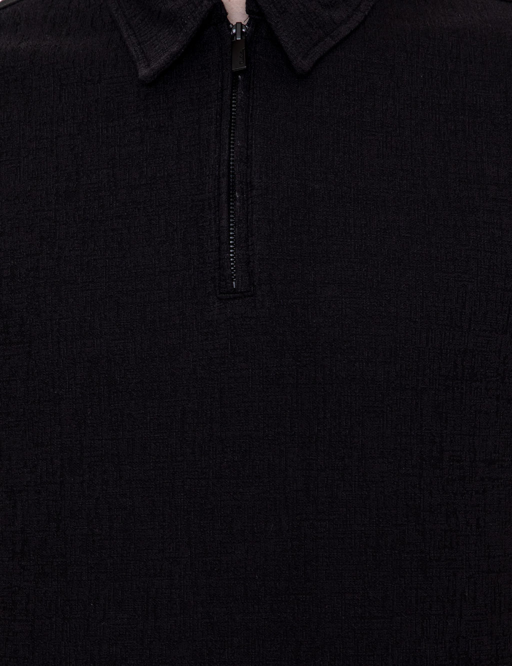 Siyah Slim Fit Polo Yaka Ti__rt