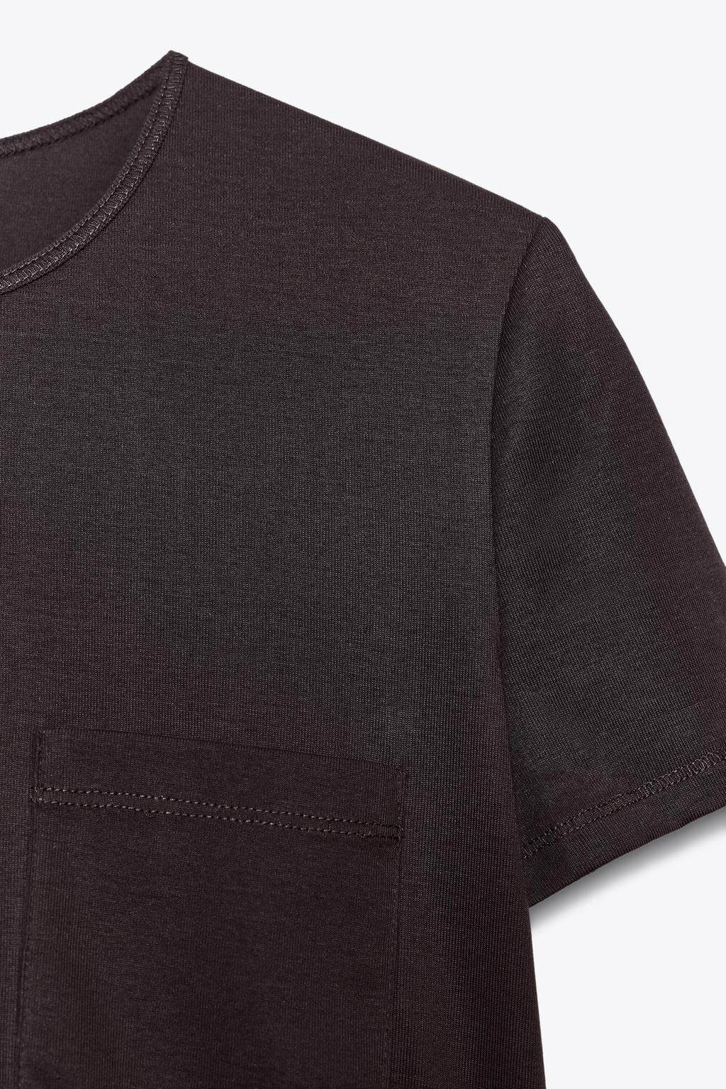 MERCERISED COTTON T-SHIRT - Zara фото 15