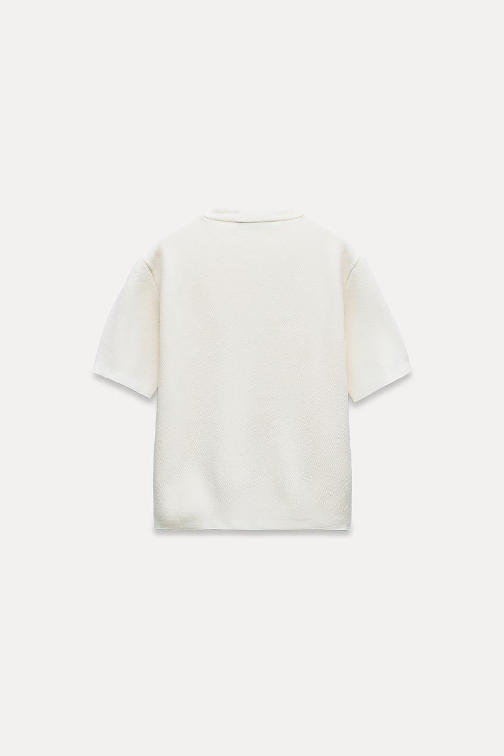 PLAIN KNIT SHORT SLEEVE CARDIGAN - Zara фото 4