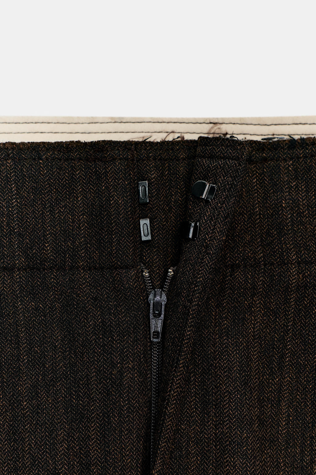 ZW COLLECTION HERRINGBONE DARTED TROUSERS - Zara фото 9