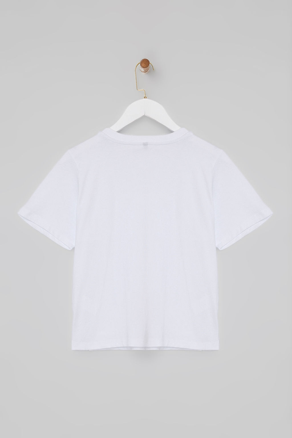 Beyaz Regular/Normal Kal?p Aksesuar Detayl? Tok %100 Pamuk Orme T-Shirt TWOSS26TS00007