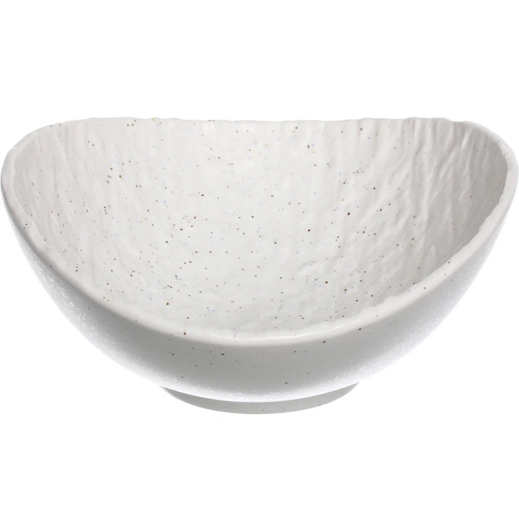 Салатница керамическая "Perfetto" 19,3*15,7*7см фактурный узор, белая