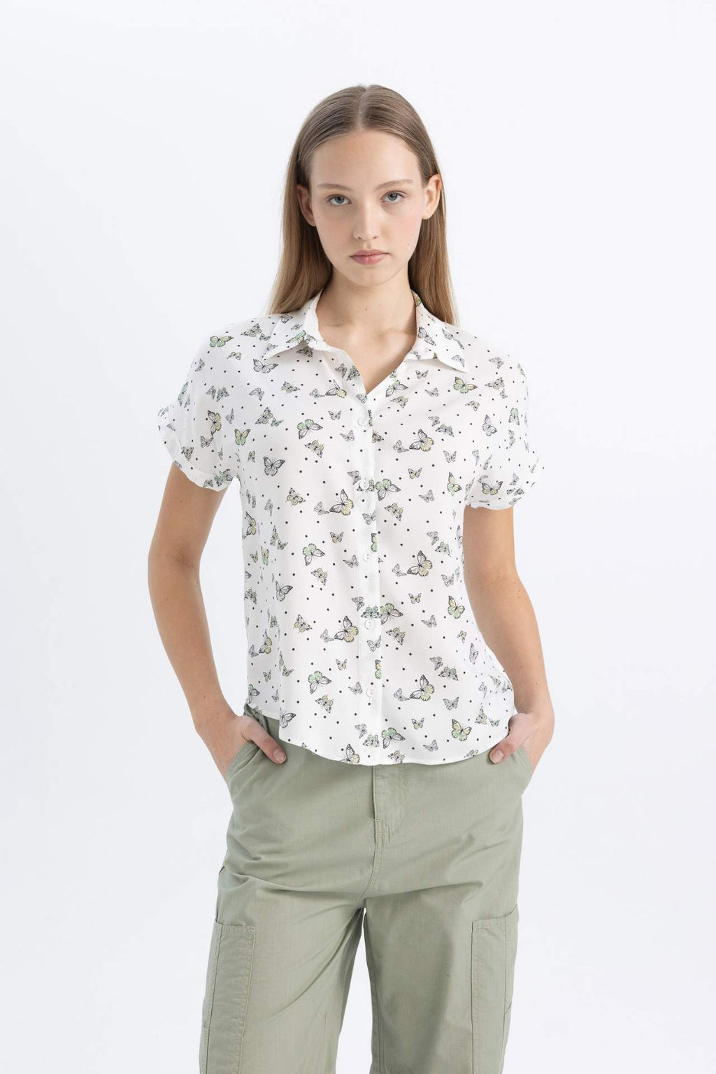 Coool Desenli K?sa Kollu Gomlek - Defacto фото 2