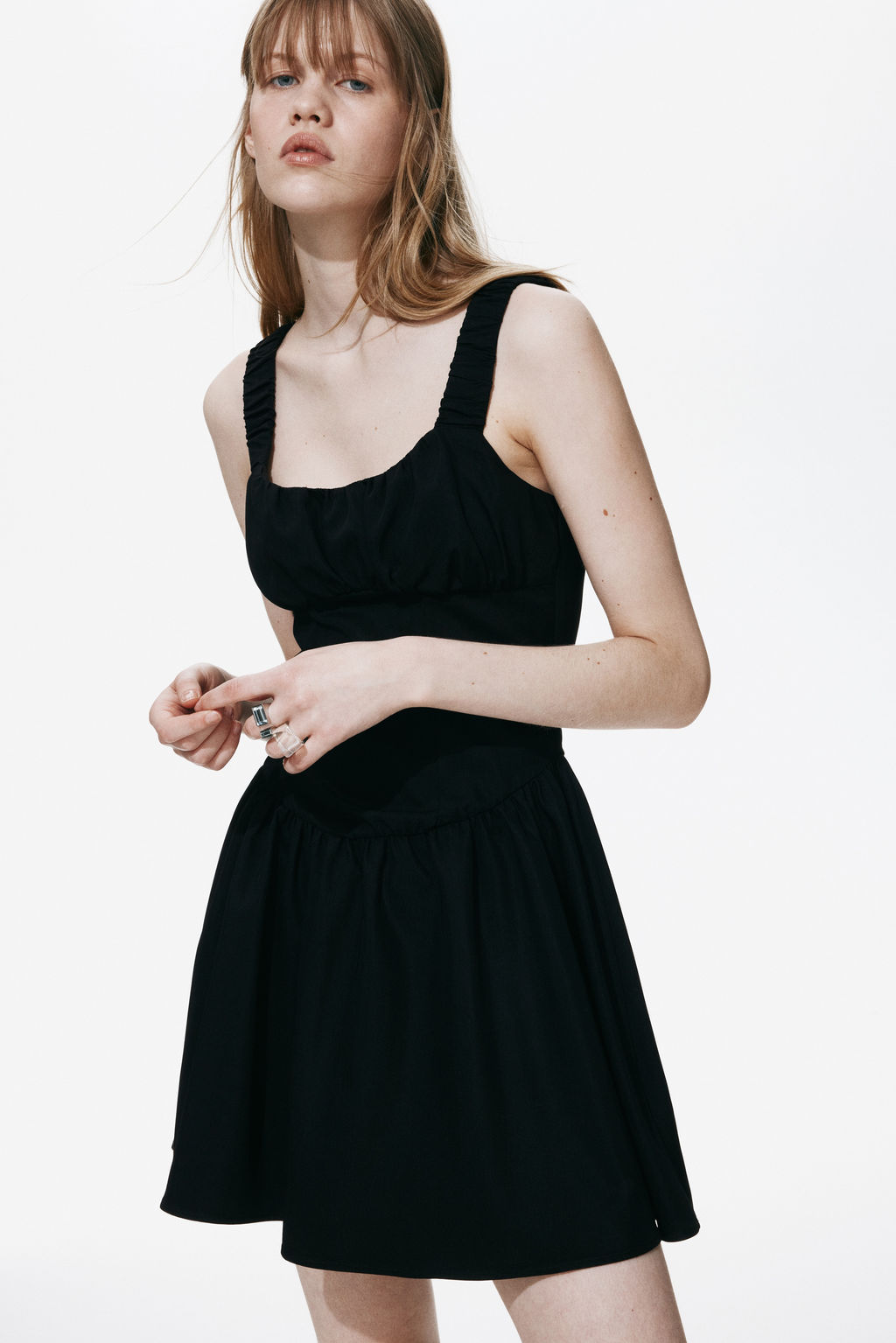 Gathered twill dress - H&m фото 2
