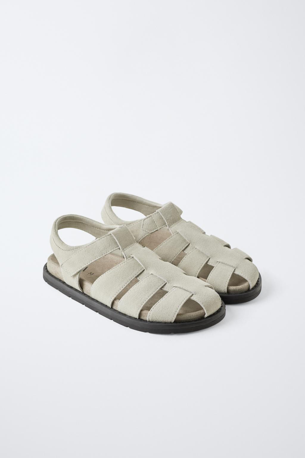 LEATHER CAGE SANDALS - Zara фото 2