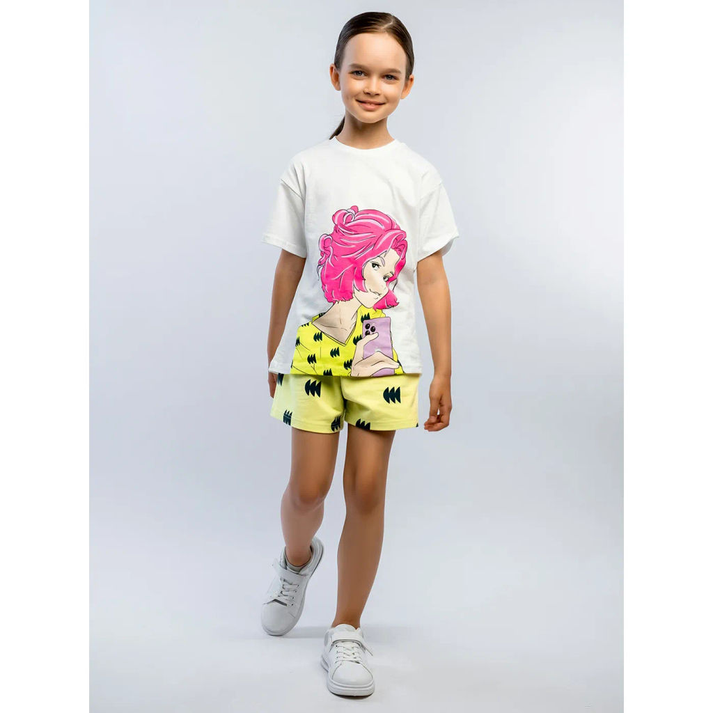 Комплект футболка кулирка, шорты футер 2х нитка петля 7010900102 - Youlala фото 13