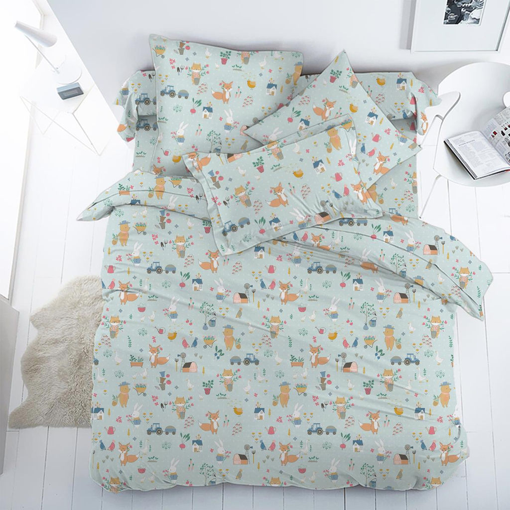 Комплект постельного белья 1,5-спальный, перкаль, детская расцветка (Ферма) - Ивановотекстиль фото 4