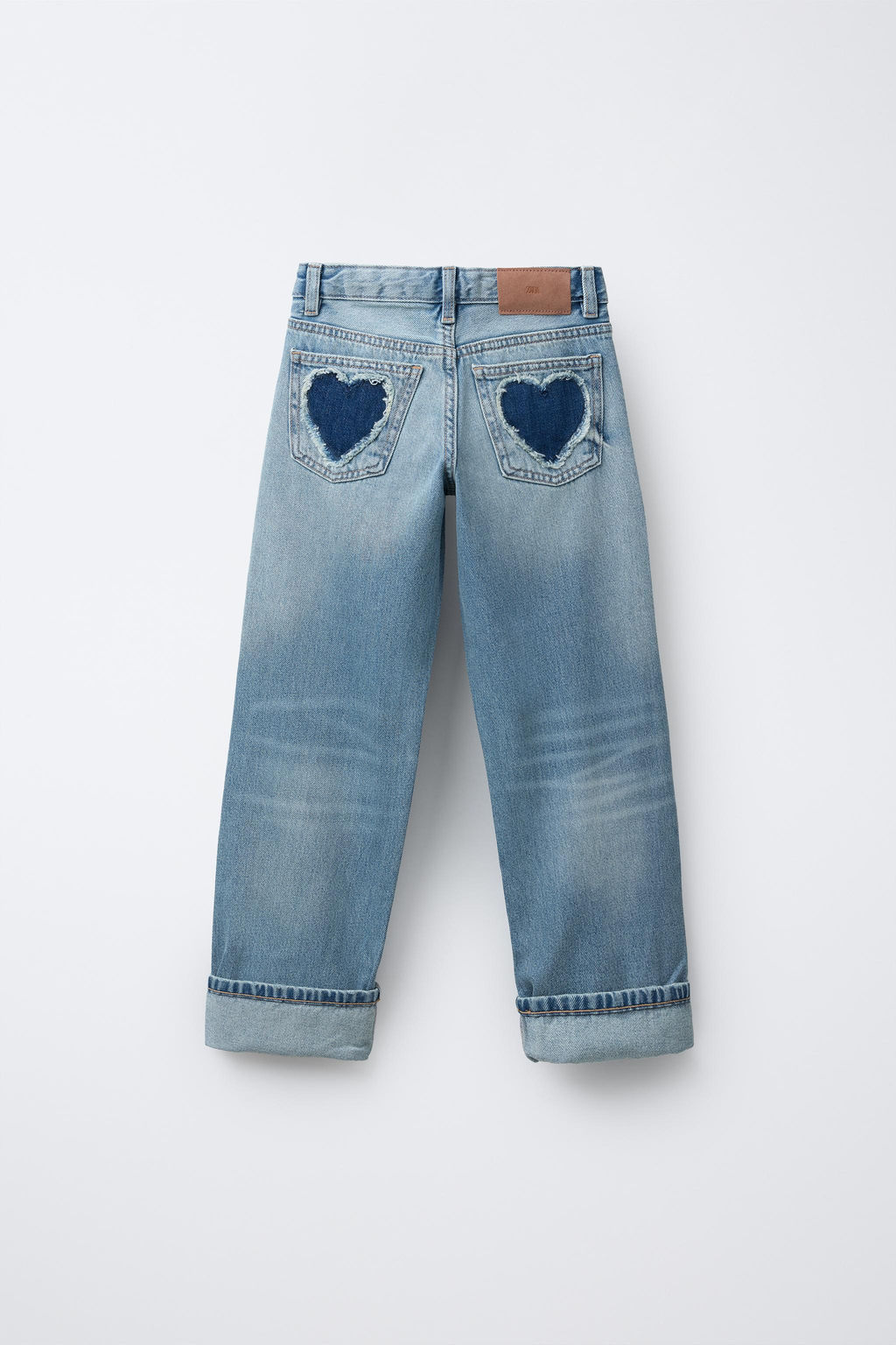 STRAIGHT JEANS WITH HEART PATCHES - Zara фото 2