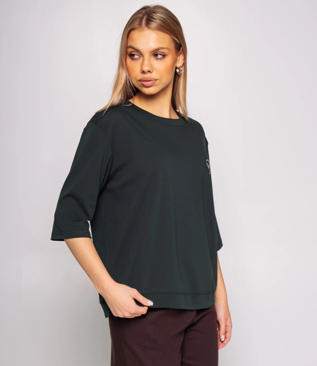 Футболка #КТ0467-51, изумрудный