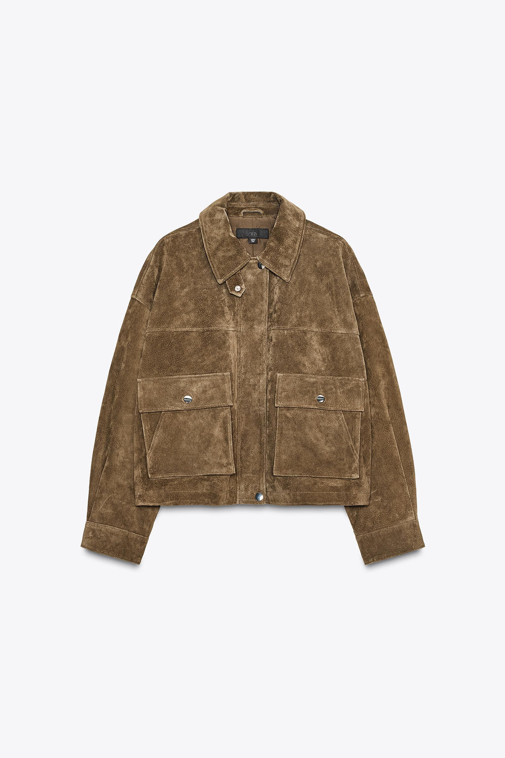 100% LEATHER BOMBER JACKET - Zara фото 9