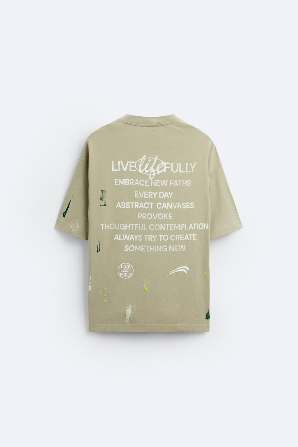 PAINT SPLATTER T-SHIRT WITH SLOGANS - Zara фото 7