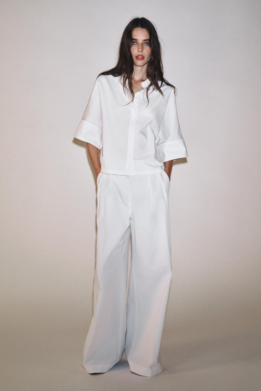 ZW COLLECTION POPLIN SHIRT - Zara фото 5