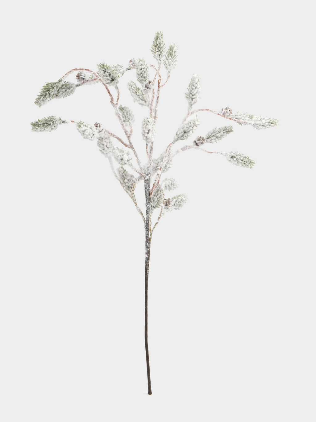 Ветка декоративная, 70 см, пластик, Заснеженная ветка, Interior natural