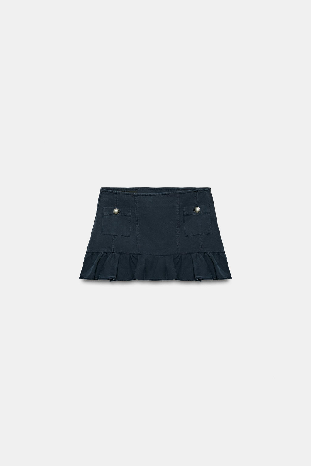 FALDA MINI BOLSILLOS VOLANTE / Azul - Zara фото 5