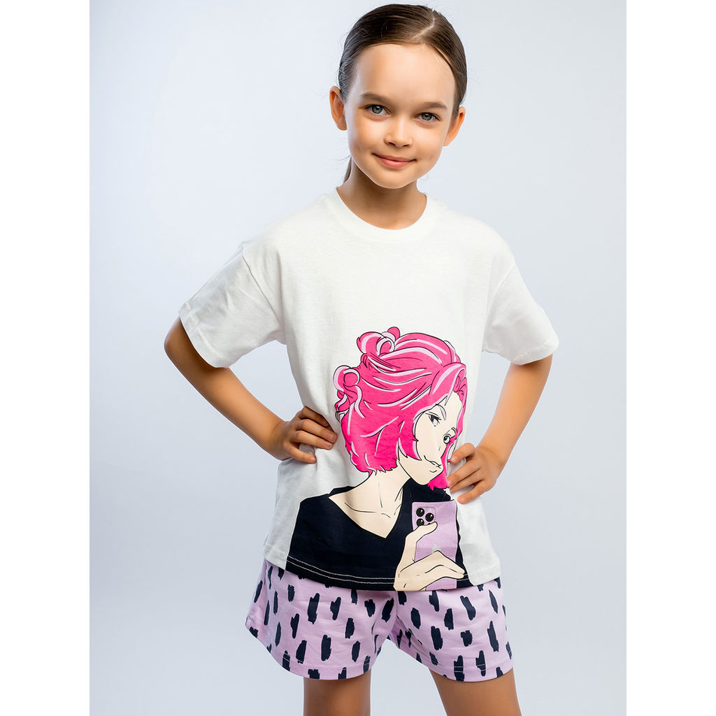 Комплект футболка кулирка, шорты футер 2х нитка петля 7010900101 - Youlala фото 8