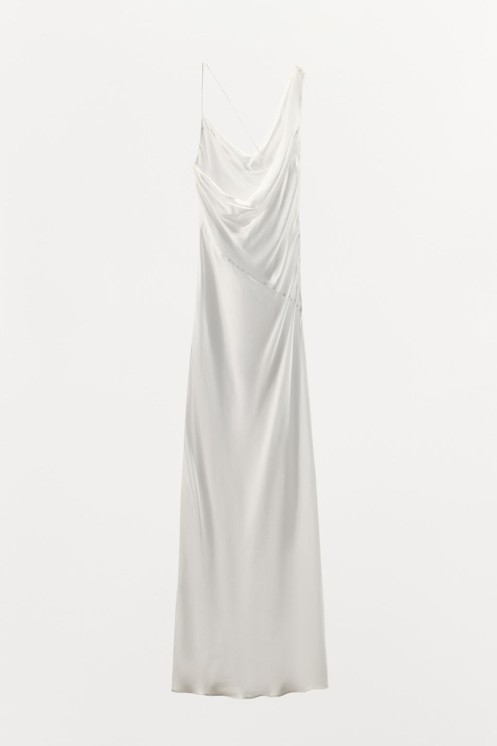 VESTIDO SATINADO ESCOTE ESPALDA / Crudo claro - Zara фото 7