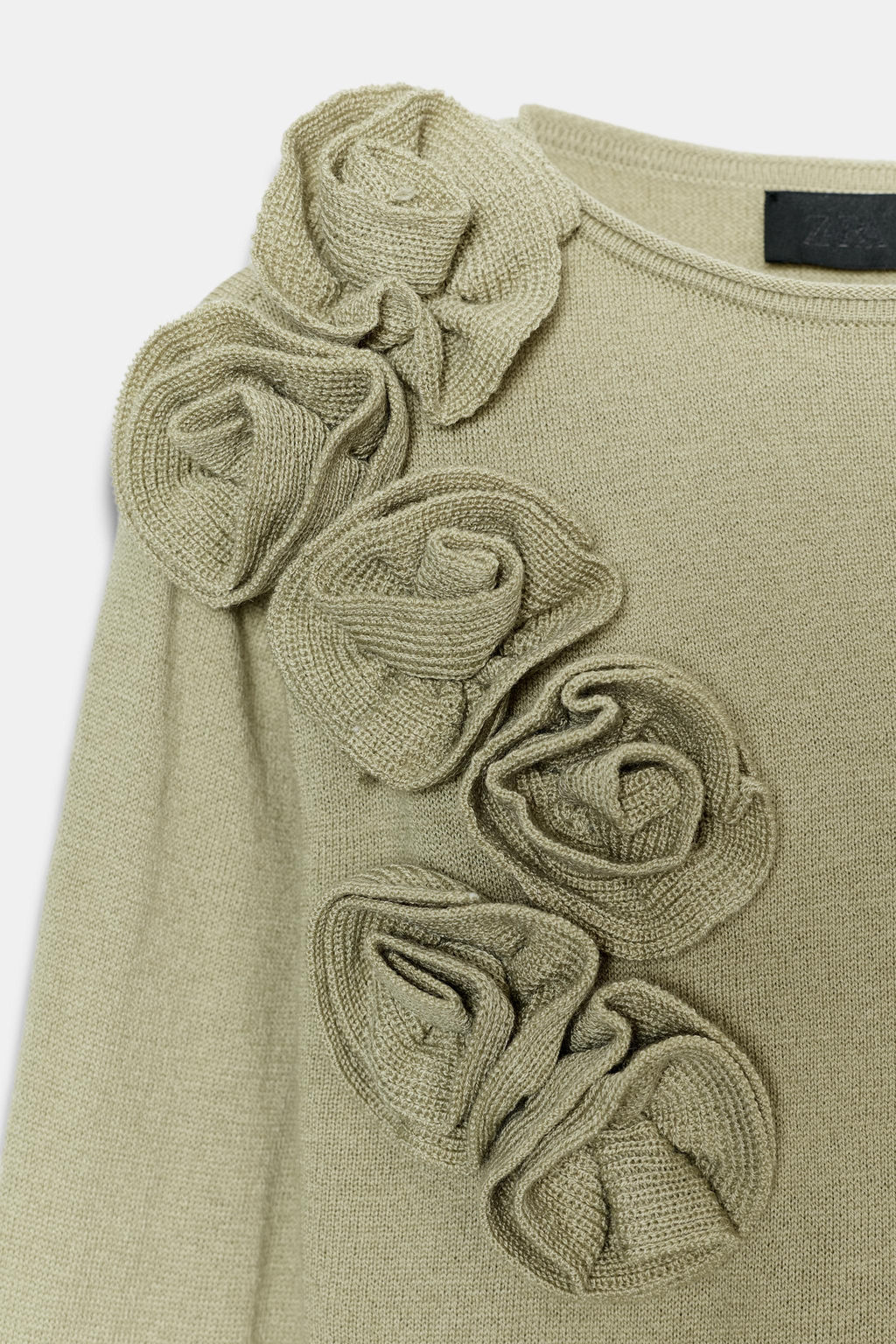 FLORAL WOOL SWEATER - Zara фото 7
