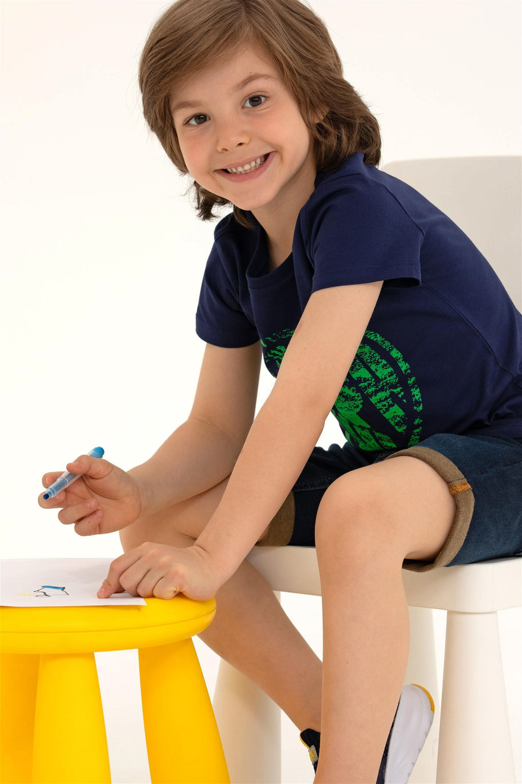 Детская темно-синяя футболка с круглым вырезом Неожиданная скидка в корзине - U.s. polo assn фото 2