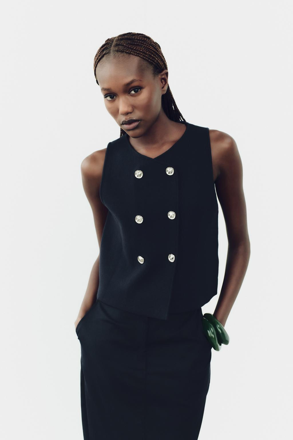 PLAIN KNIT CROP TOP - Zara фото 8