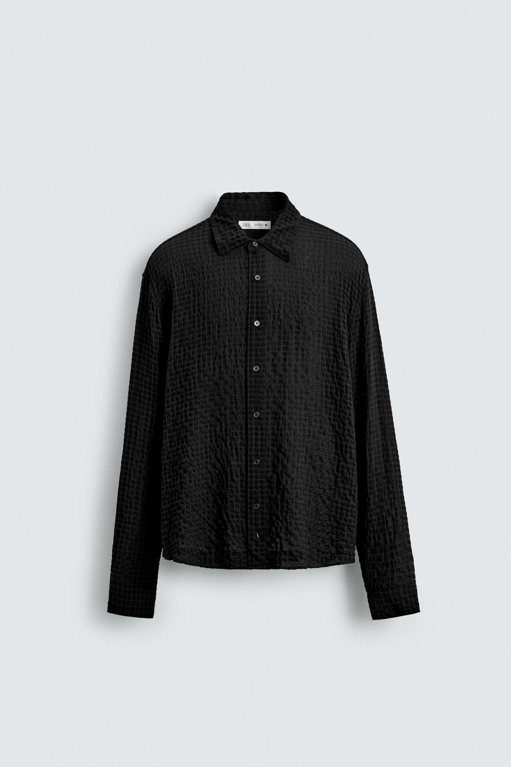 TEXTURED CHECK SHIRT - Zara фото 7