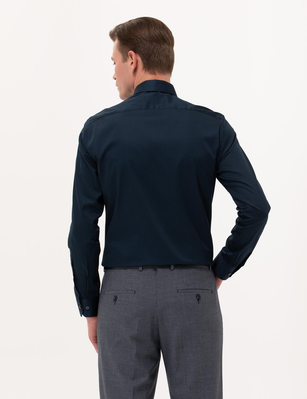 Lacivert Slim Fit Uzun Kollu Klasik G_mlek - Pierre cardin фото 12