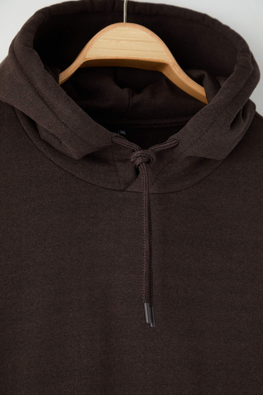 TRENDYOL MAN Siyah Buyuk Beden apusonlu Oversize/Genis Kesim Ici Polar/S?cak Tutan Sweatshirt TMNAW24AO00013 - Trendyolmilla фото 26