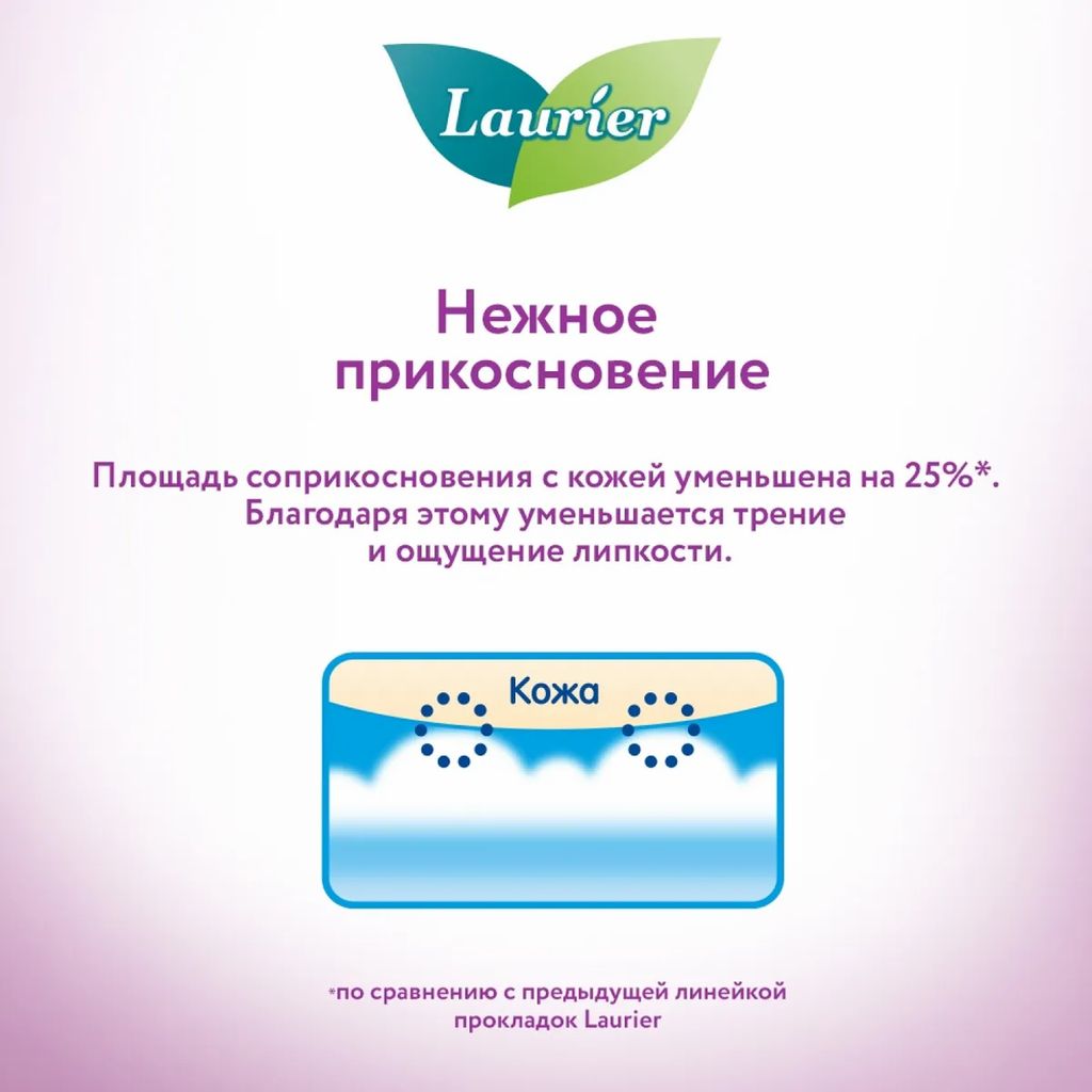 Женские дневные супертонкие гигиенические прокладки с крылышками 25 см 17 шт / Laurier F  фото 6