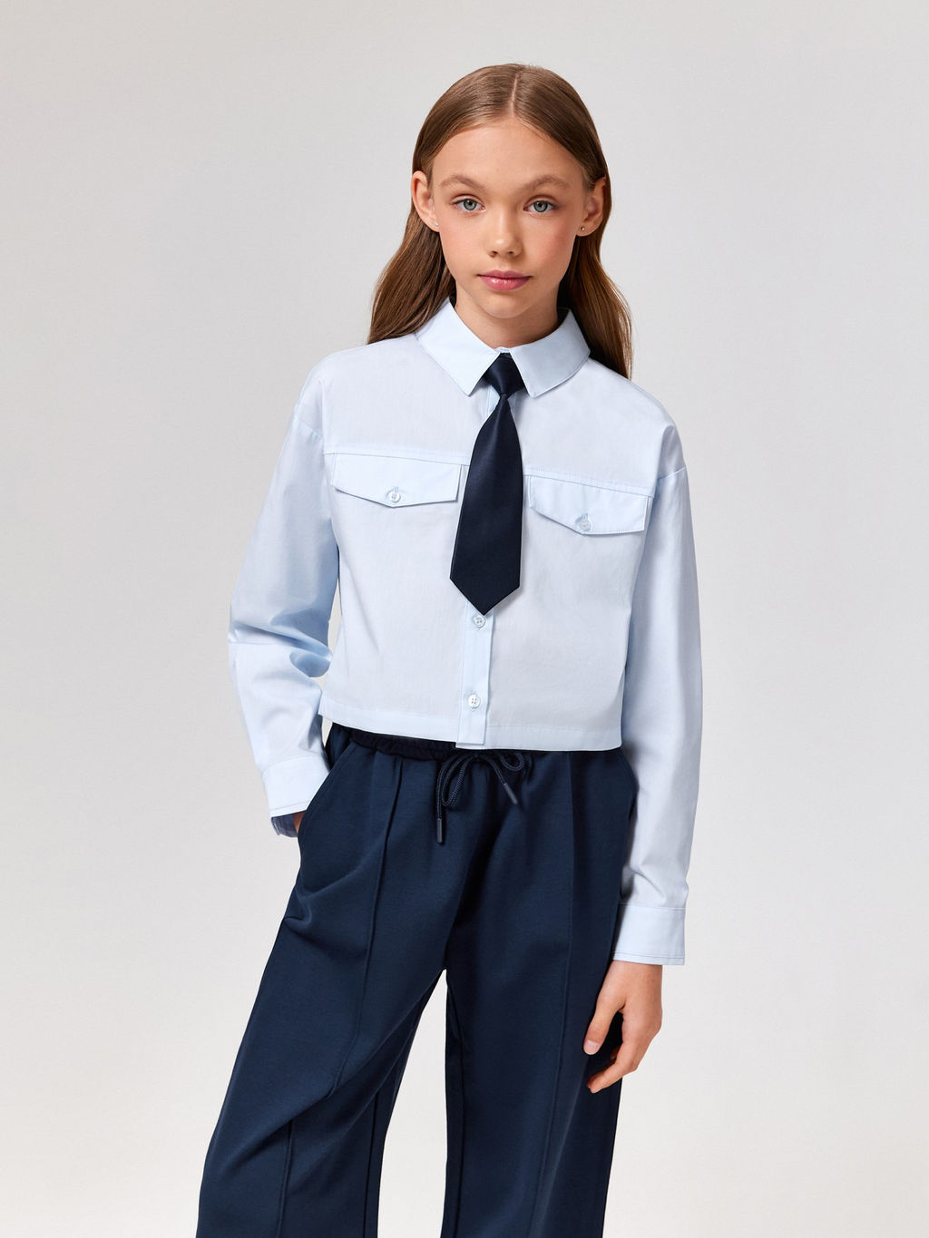 ACOOLA / Блузка детская для девочек Virta голубой  фото 7