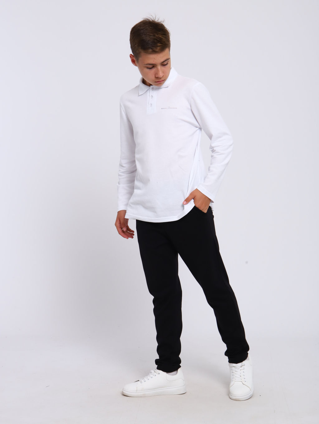 Ладошки / Рубашка-поло Василий белый  фото 2