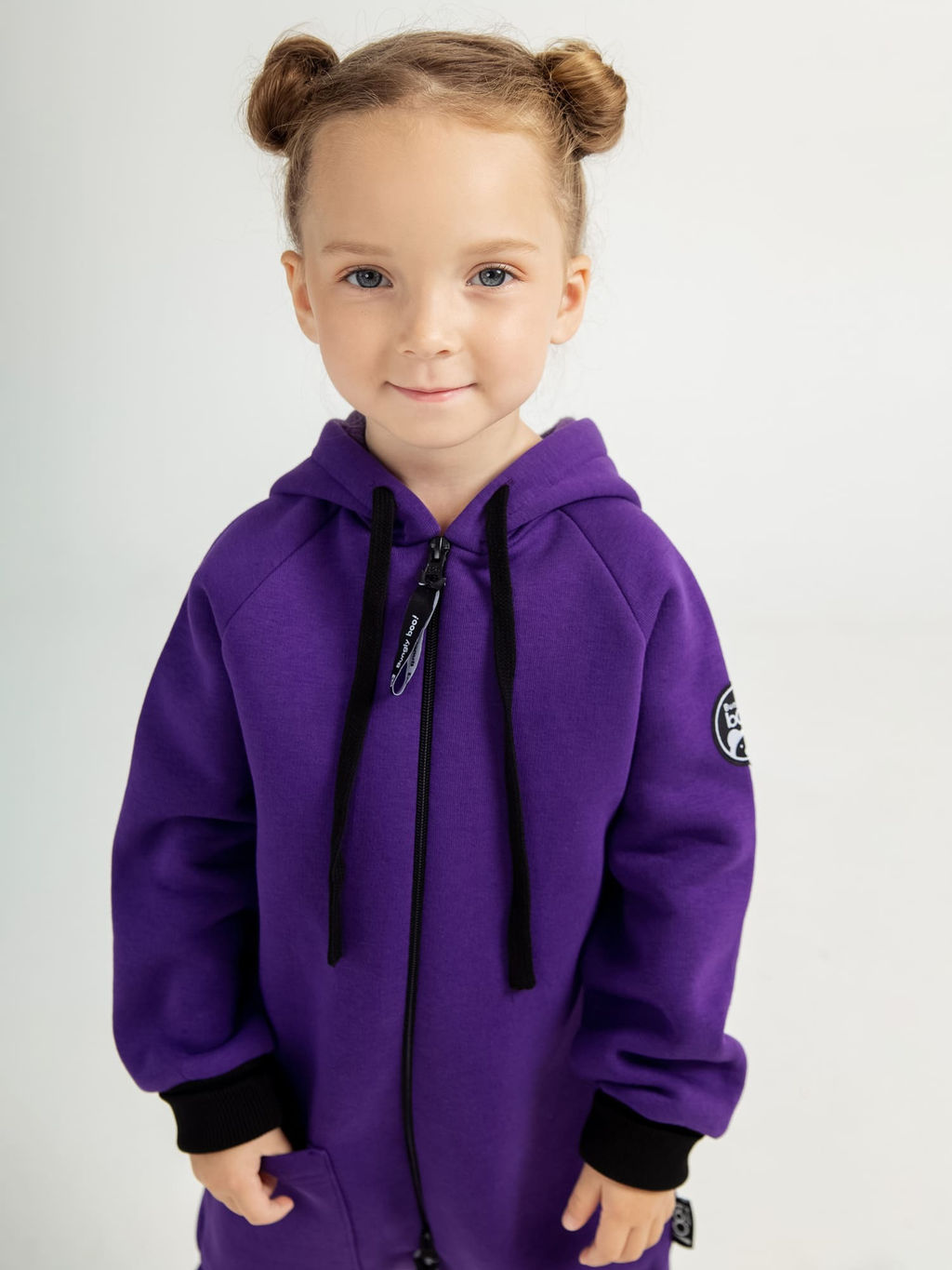 Комбинезон с капюшоном и накладным карманом Аметист - Bungly фото 4