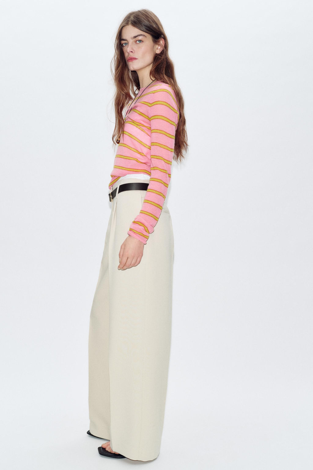 STRAIGHT TROUSERS WITH DARTS AND BELT - Zara фото 7