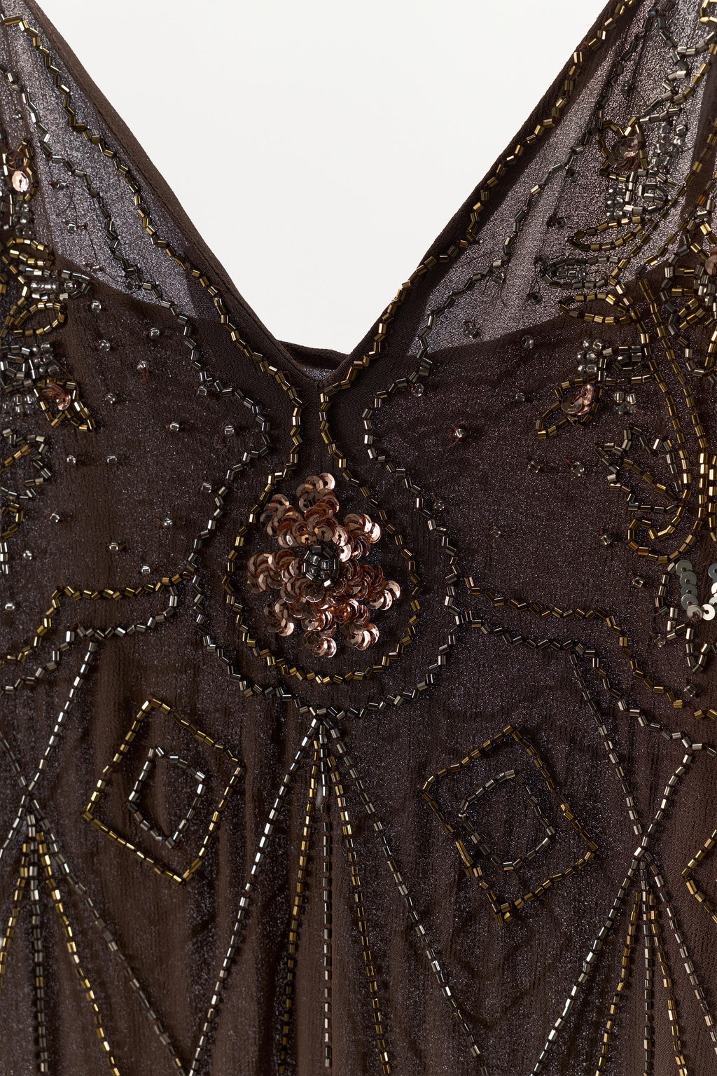 GEORGETTE SEQUIN BEAD DRESS - Zara фото 11