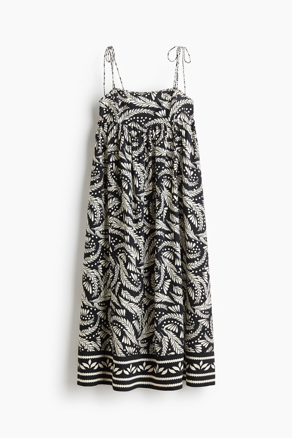 Vestido midi con tirantes de lazo - H&m фото 4
