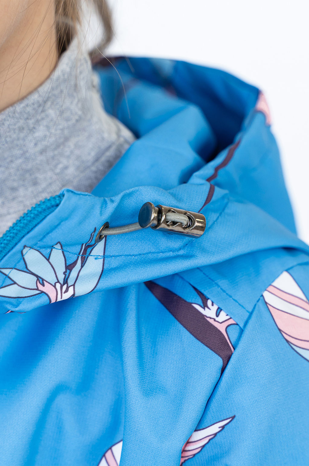Ветровка для девочки синяя птичка 20-026 (110-116, 60)