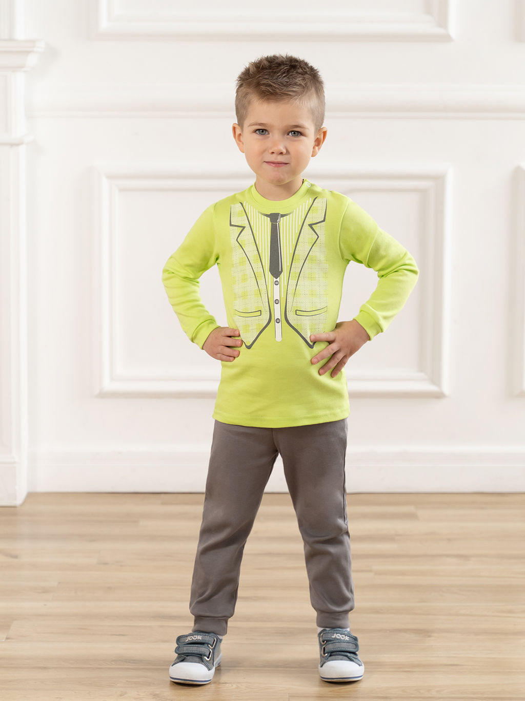 Костюм детский салатсерый жилет