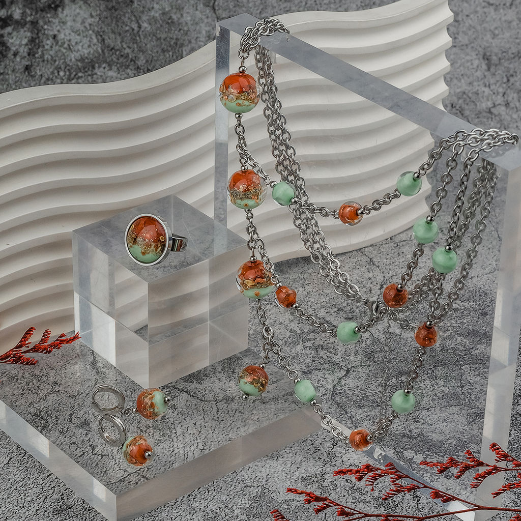 Серьги из муранского стекла PARADISE APPLES LC3460