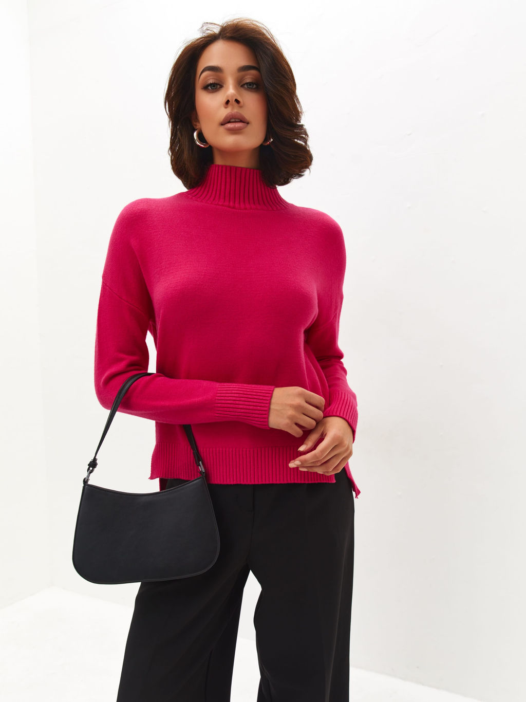 Свитер Дейн (фуксия) One Size - Nadi bordo фото 9