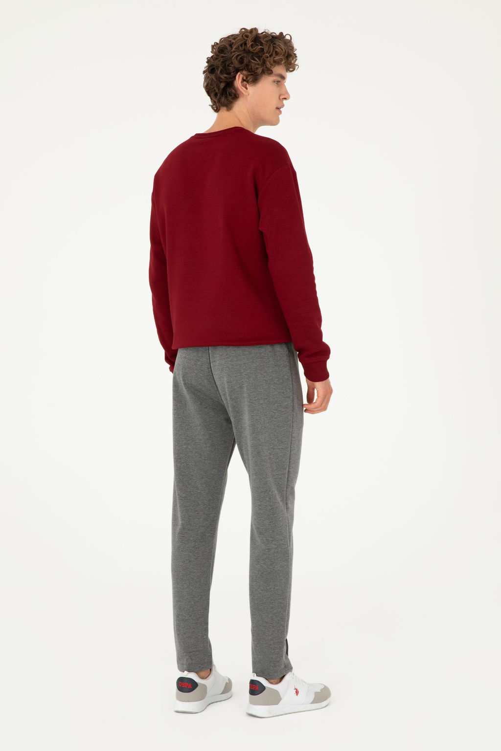 Мужские спортивные штаны антрацитового меланжа - U.s. polo assn фото 4