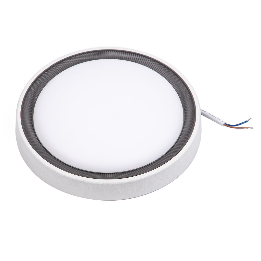 ULW-Q281 24W/6500K/F20 IP65 WHITE Светильник светодиодный влагозащищенный. Круг. Дневной свет (6500K). 225?40 мм. Корпус белый. Цвет рамок (в/к): золотистый, графит. ТМ Volpe