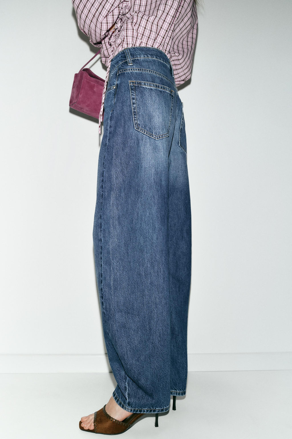 JEANS Z1975 BARREL HIGH-WAIST - Zara фото 4
