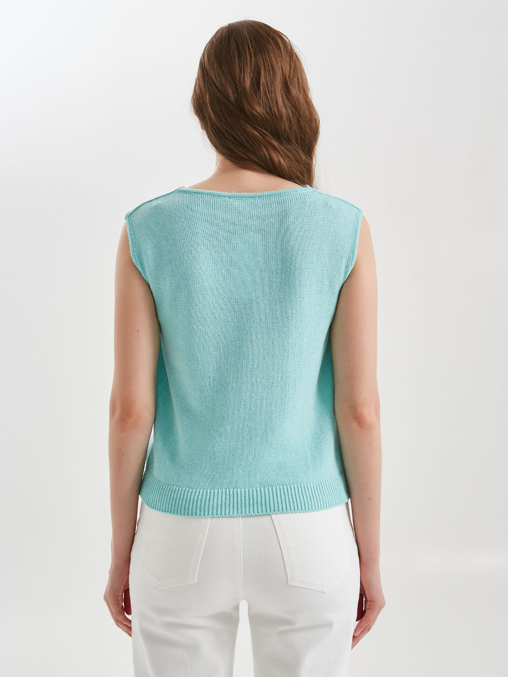 Блузка вязаная без рукавов - Stilla фото 4