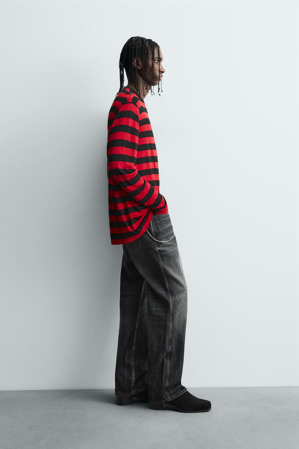 CONTRAST STRIPED T-SHIRT - Zara фото 4
