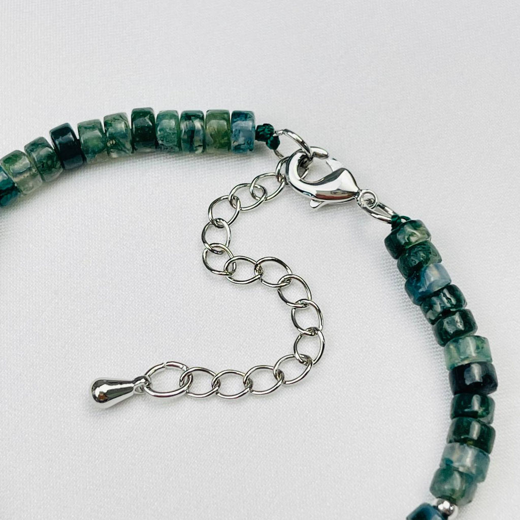 Браслет из Мохового агата 18 см +