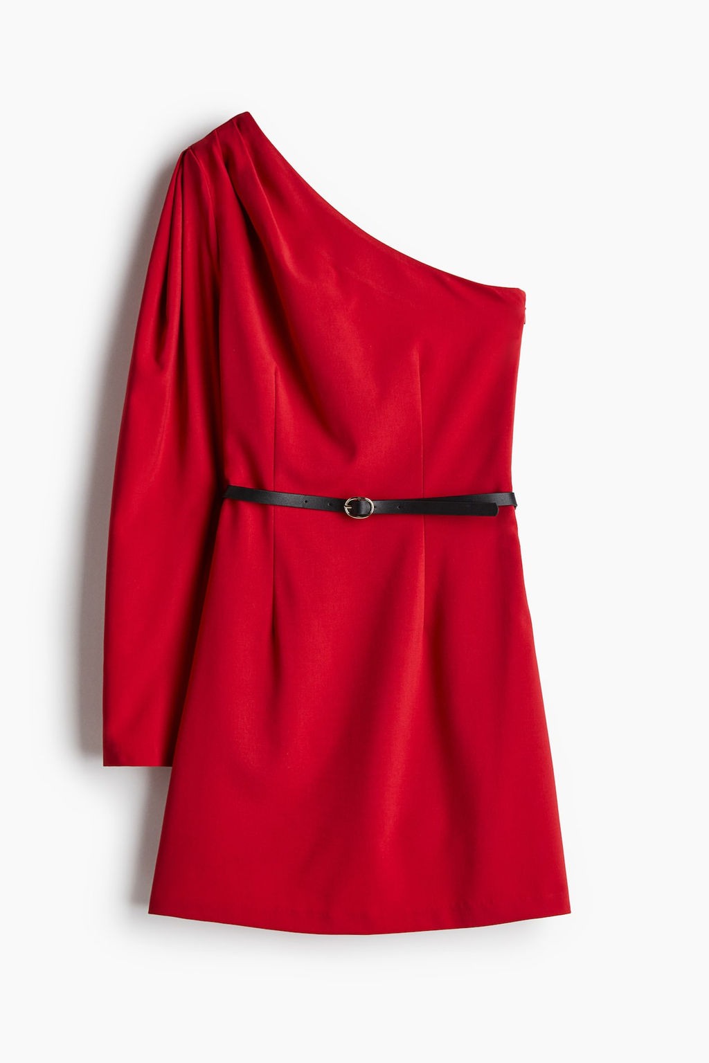 Vestido de un hombro con cinturon - H&m фото 5
