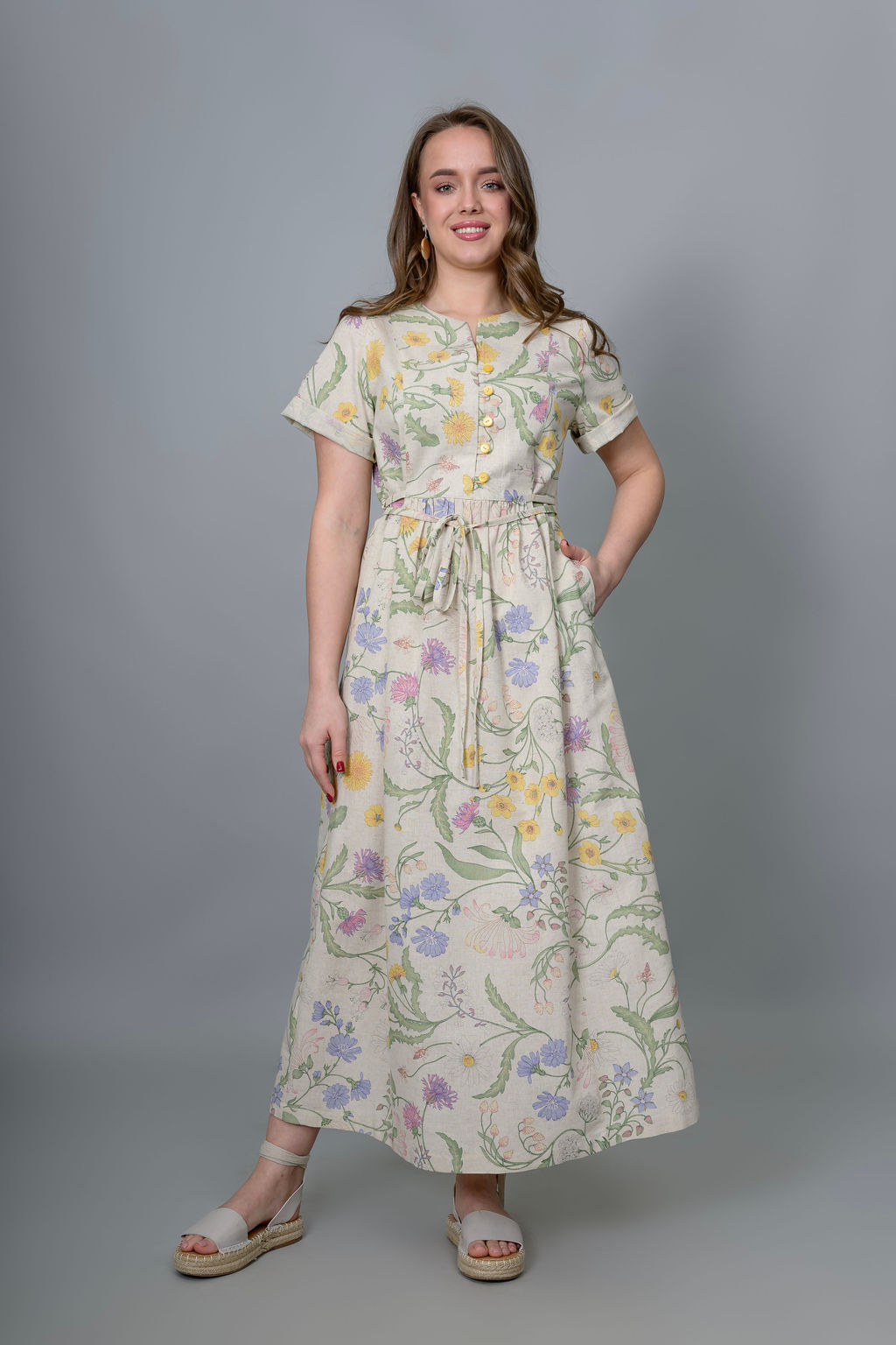 Платье 70% лен 30% хлопок