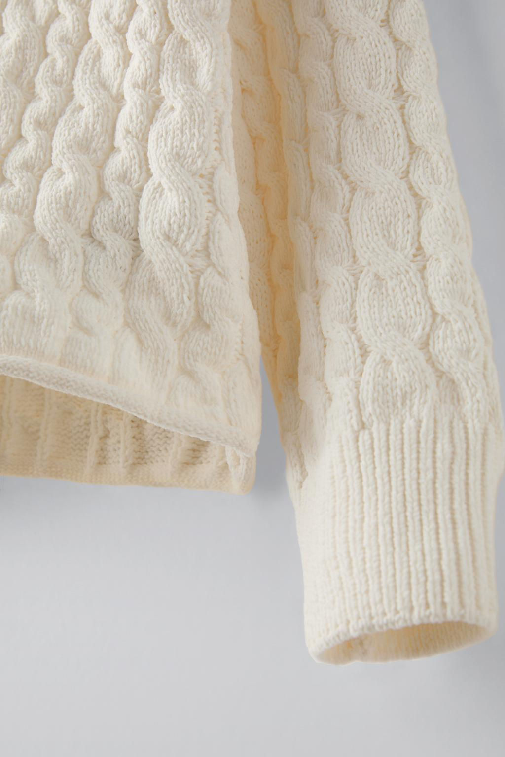 CABLE-KNIT CHENILLE SWEATER - Zara фото 9