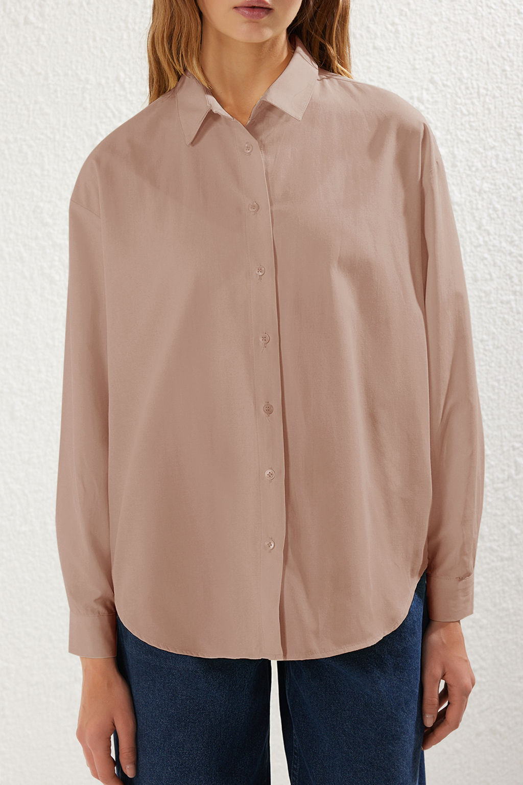Vizon Loose Fit Pamuklu Dokuma Gomlek TWOAW20GO0107
