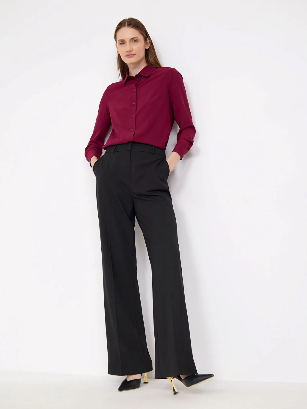 ШОК ЦЕНА - Рубашка однотонная B2412/rachel - Emka фото 2