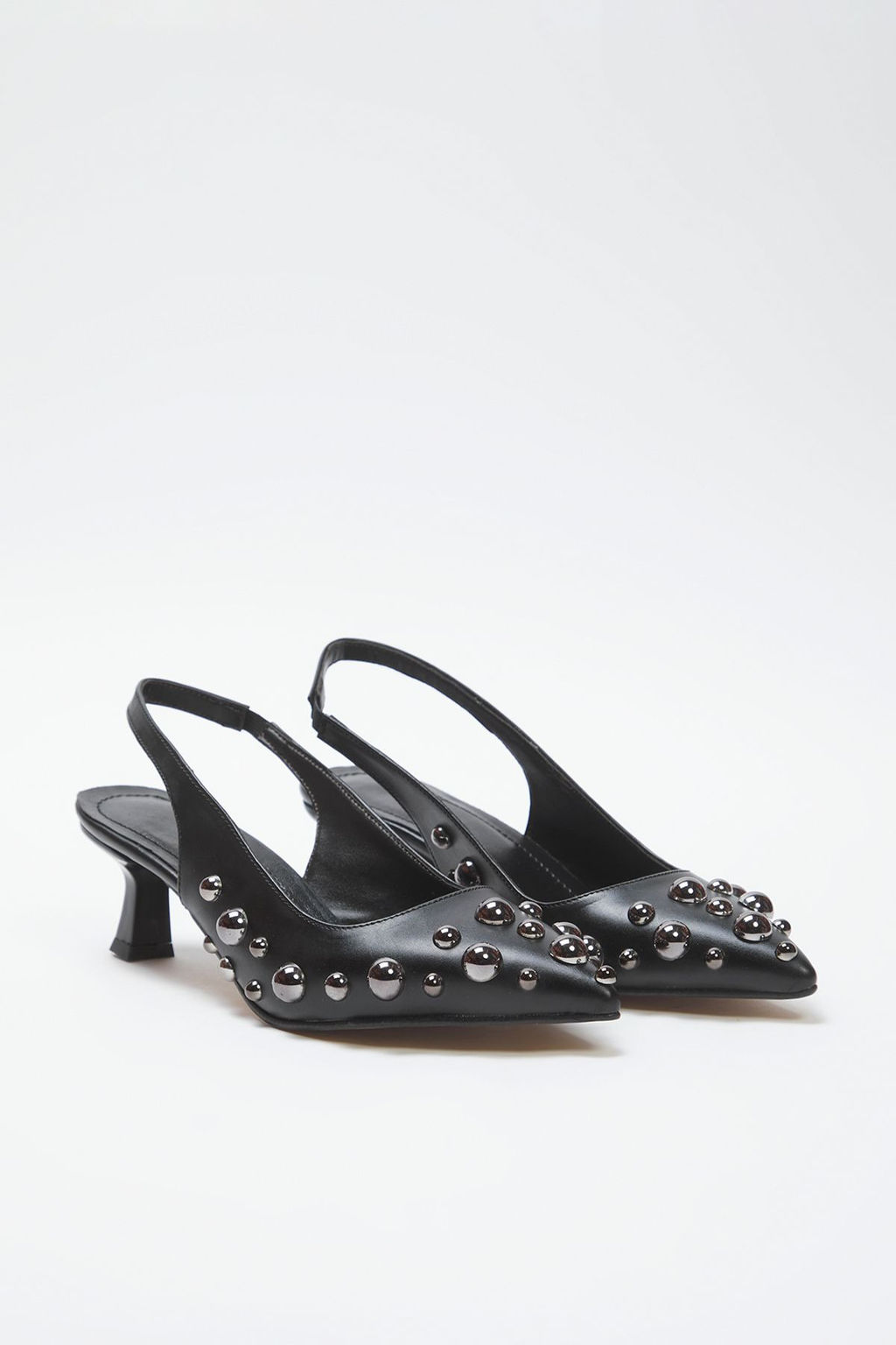 Trendyol Shoes Siyah Trok Tasl? Kad?n Kitten Topuklu Ayakkab? TAKSS25TO00088 - Trendyolmilla фото 4